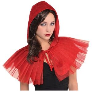 Red Riding Hood Capelet Halloween Costume Accessory One Size